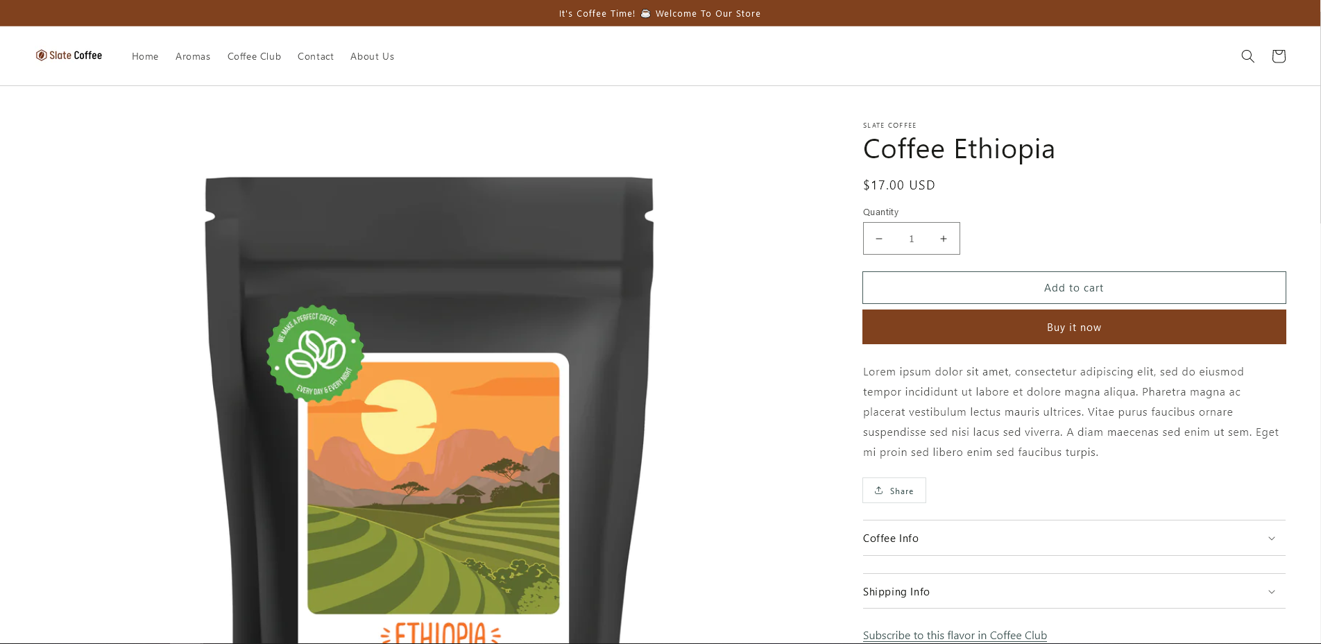 Slate Coffee's product page